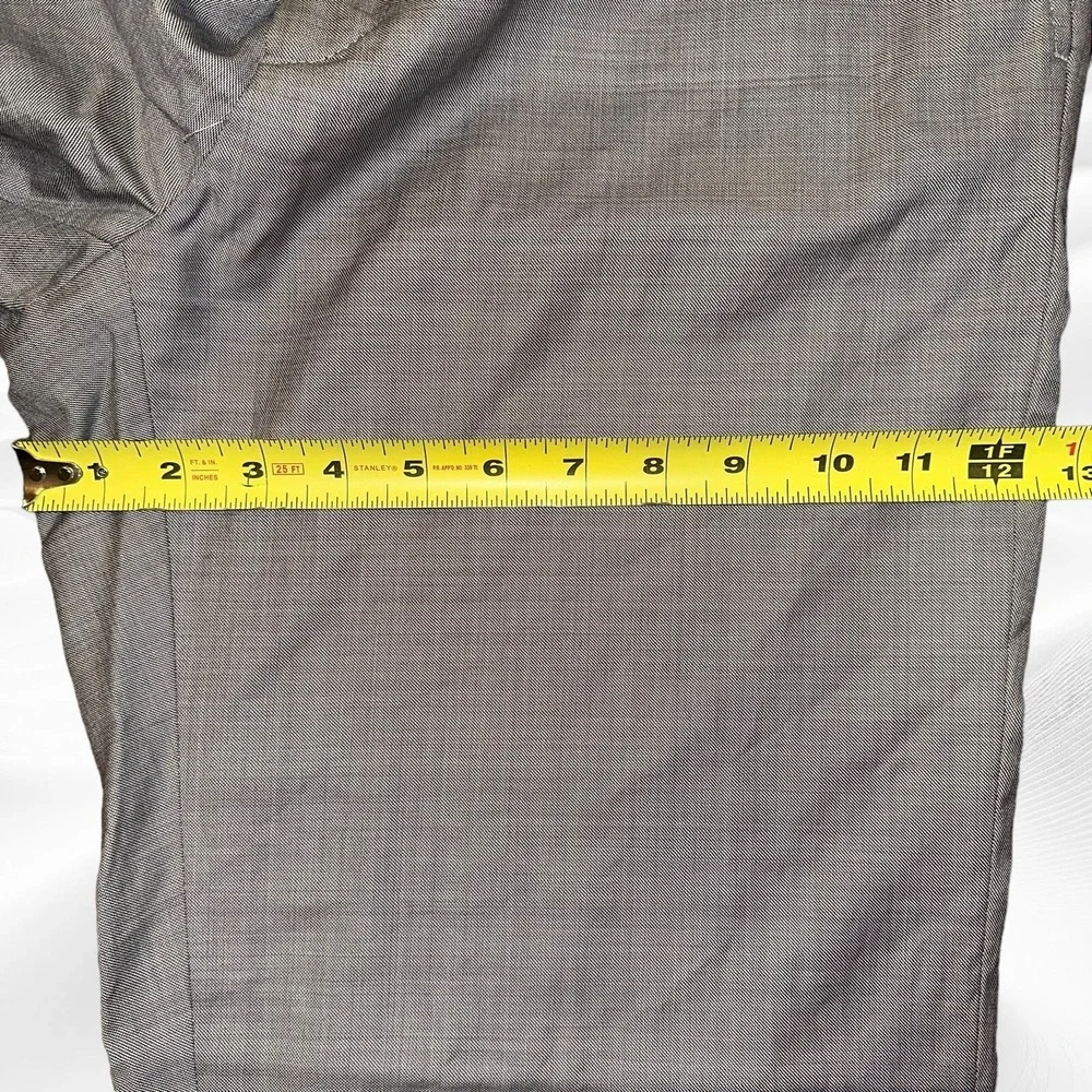 ZANELLA Men's Grey TODD Flat Front Wool Dress Pants 40X26(read) Graph Check(?)‎